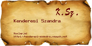Kenderesi Szandra névjegykártya